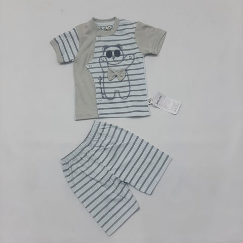 Imported Baby Suit For Summer Panda Light Green Grey
