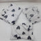 8 Pieces Baby Bedding White Black Hearts - VOL 13