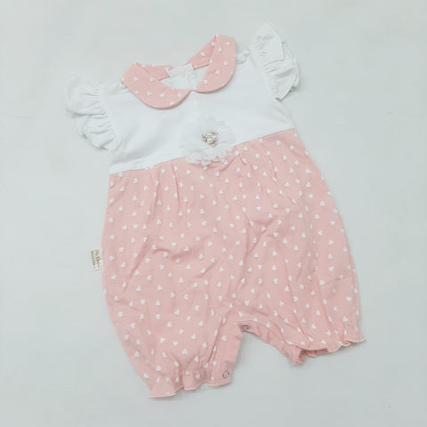 Baby Girl Romper Flower Hearts