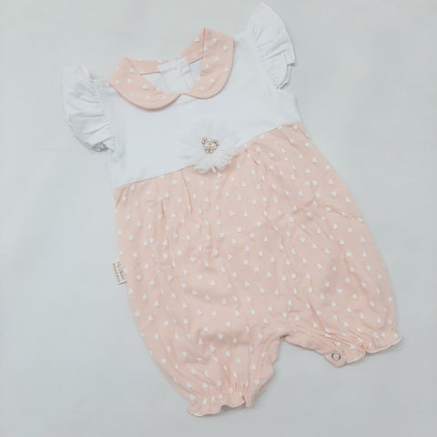 Baby Girl Romper Flower Hearts