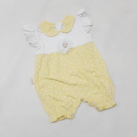 Baby Girl Romper Flower Hearts