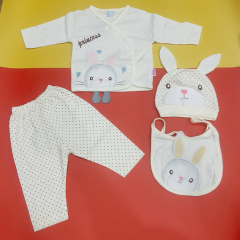 4 Pieces Baby Suits For Summer princess rabbit