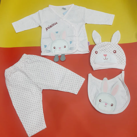 4 Pieces Baby Suits For Summer princess rabbit