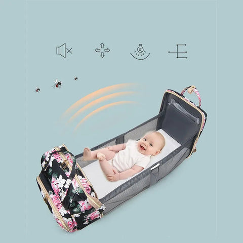 2 In 1 Bag Bed Flowers