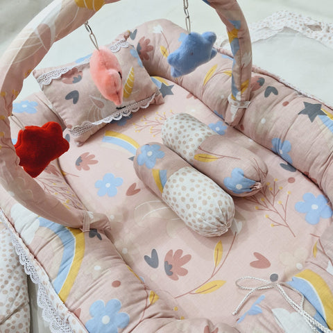 6 Pieces Snuggle With Rattles Pink Unicorn