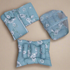 8 Pieces Baby Bedding Set sea green flower sparrow