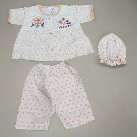 Baby Girl Frocks orange stars