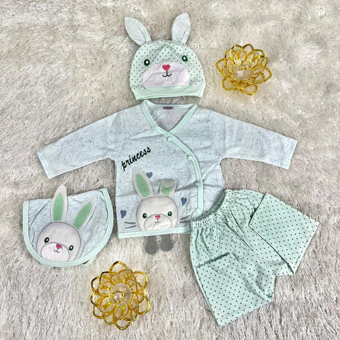 4 Pieces Baby Suits For Summer princess rabbit