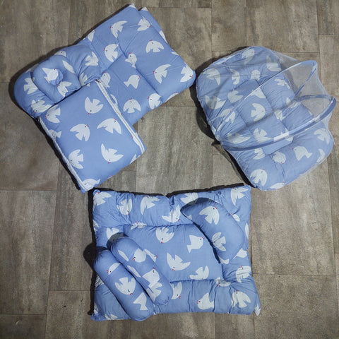 8 Pieces Baby Bedding Sky Blue Bird - VOL 9